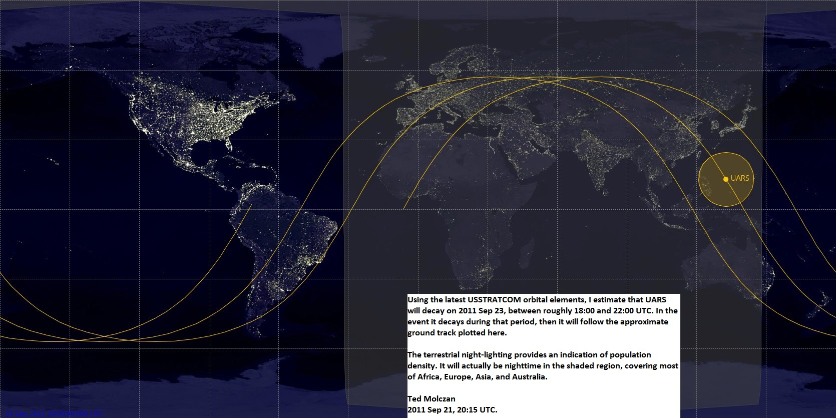 US Safe from Falling NASA Satellite on Friday, Scientists Refine Predictions